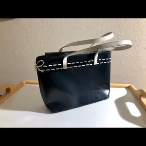 Stuart Weitzman Dark Blue Leather Handbag